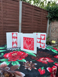 Red 6x6 card