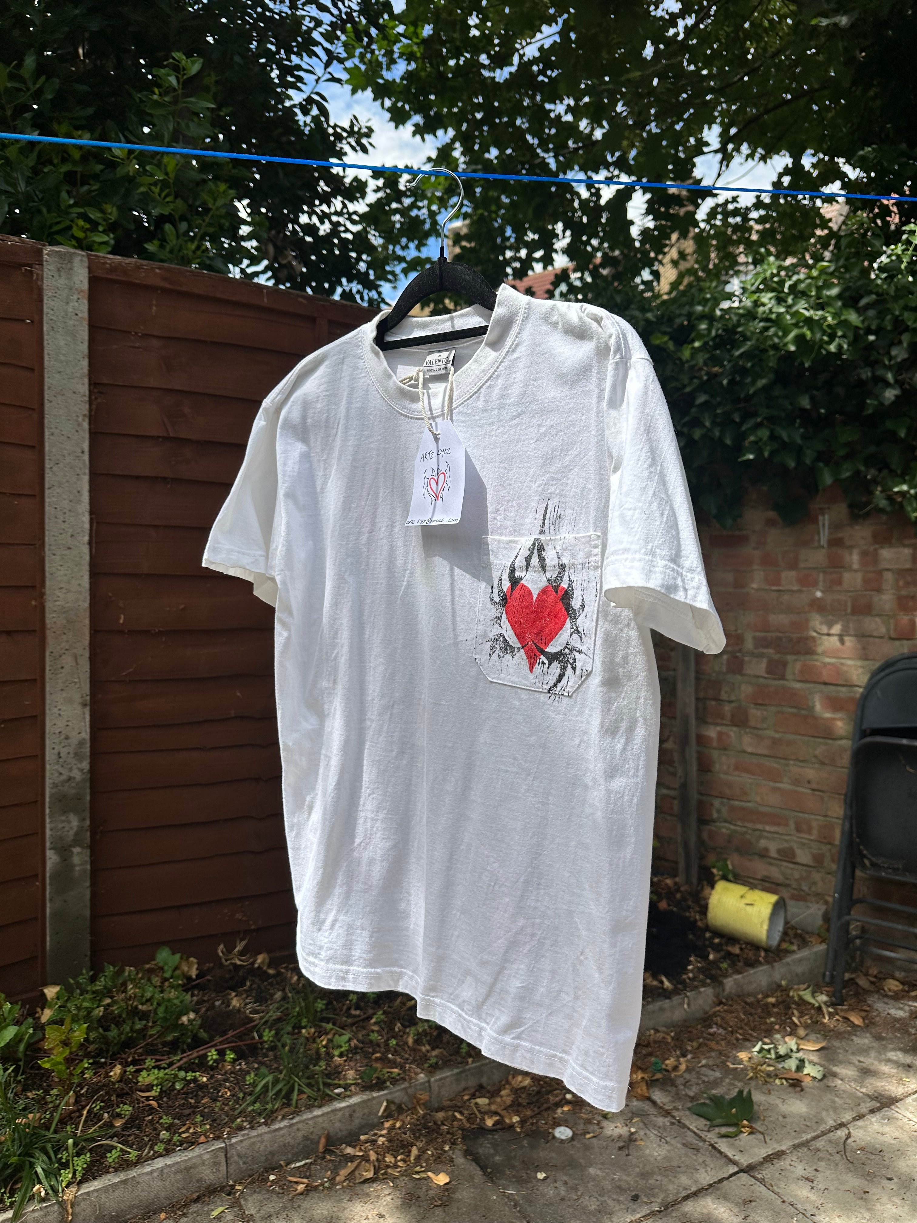 white Up-cycled T-shirt