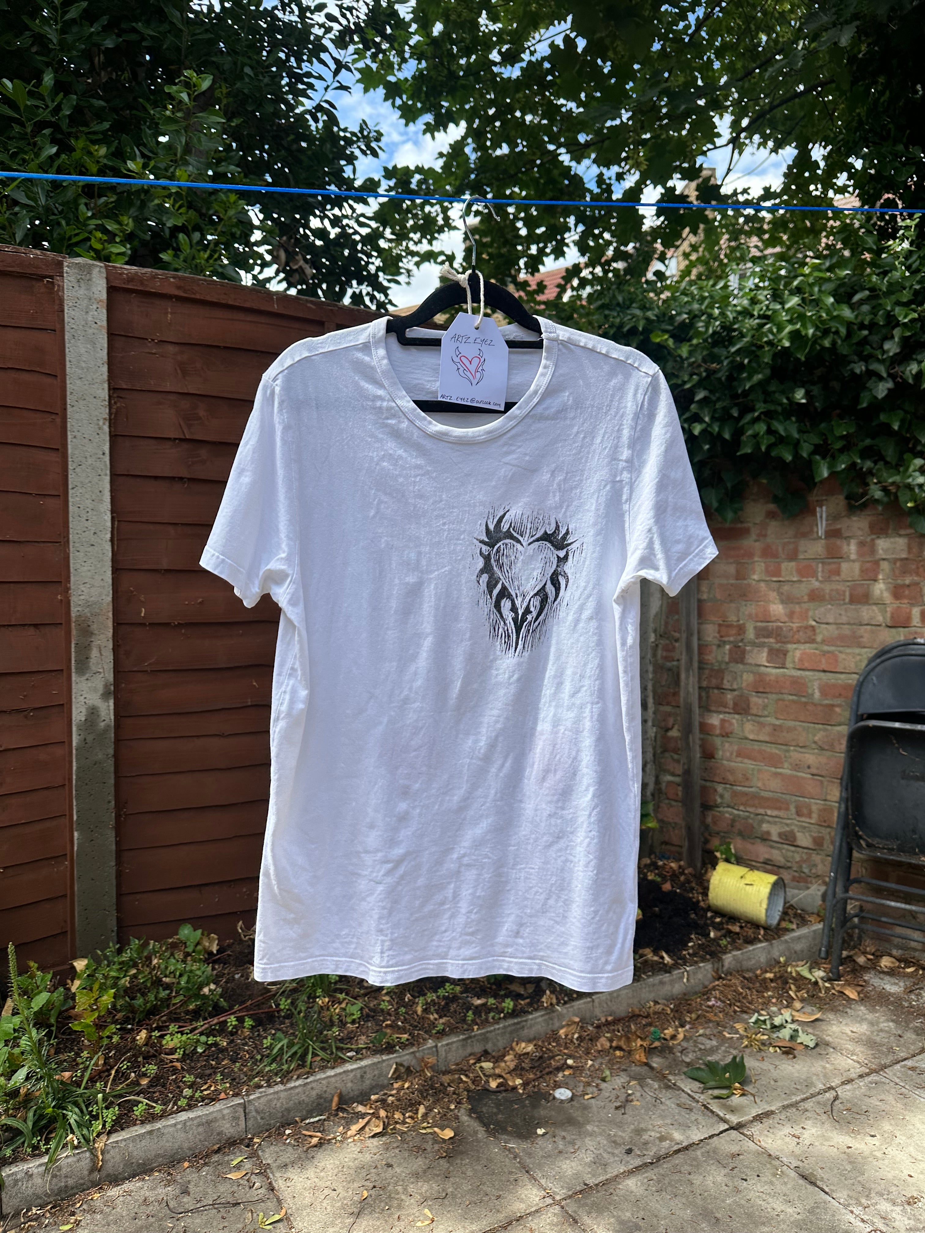 White up-cycled T-shirt