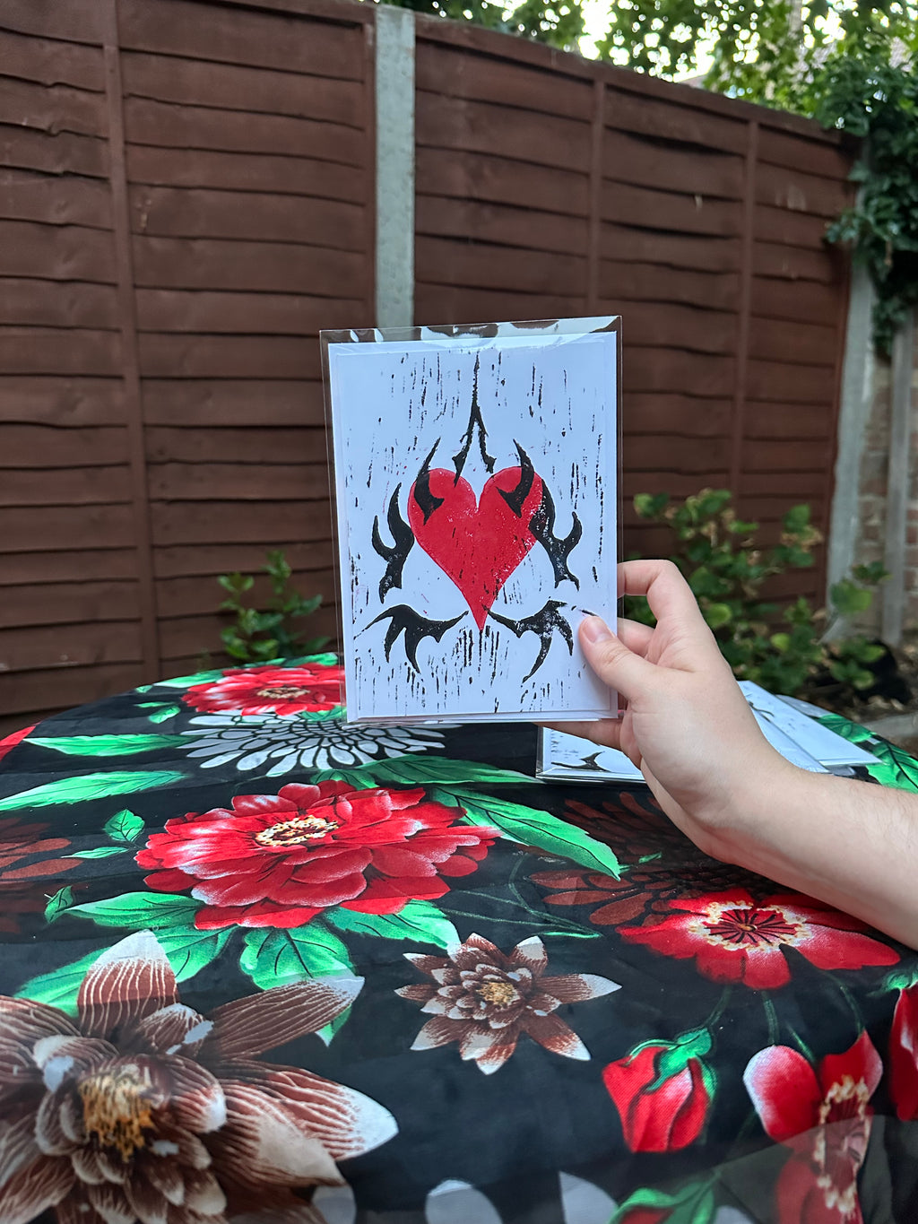 4 pack - varied 5x7 heart cards