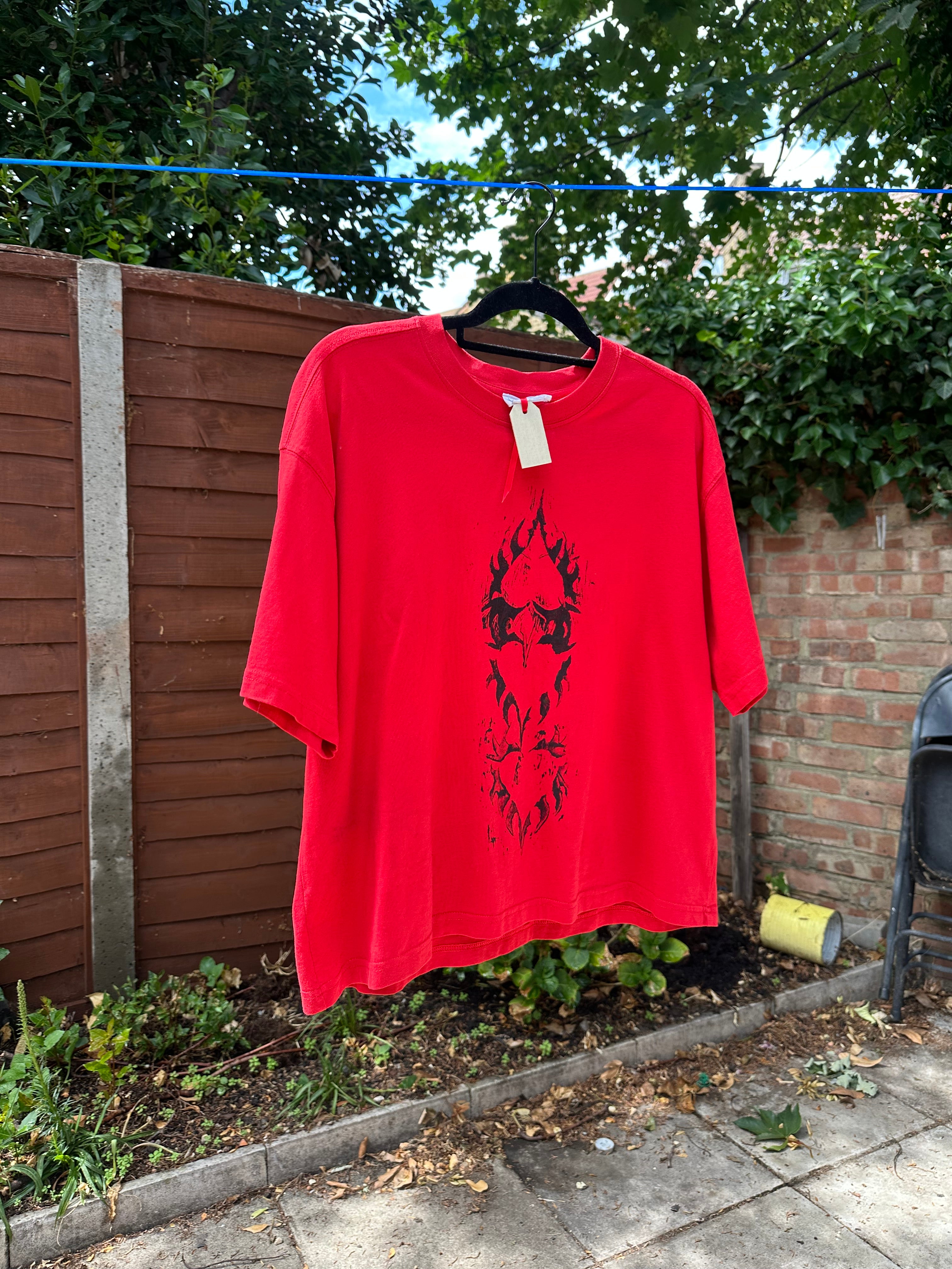 Red up-cycled T-shirt
